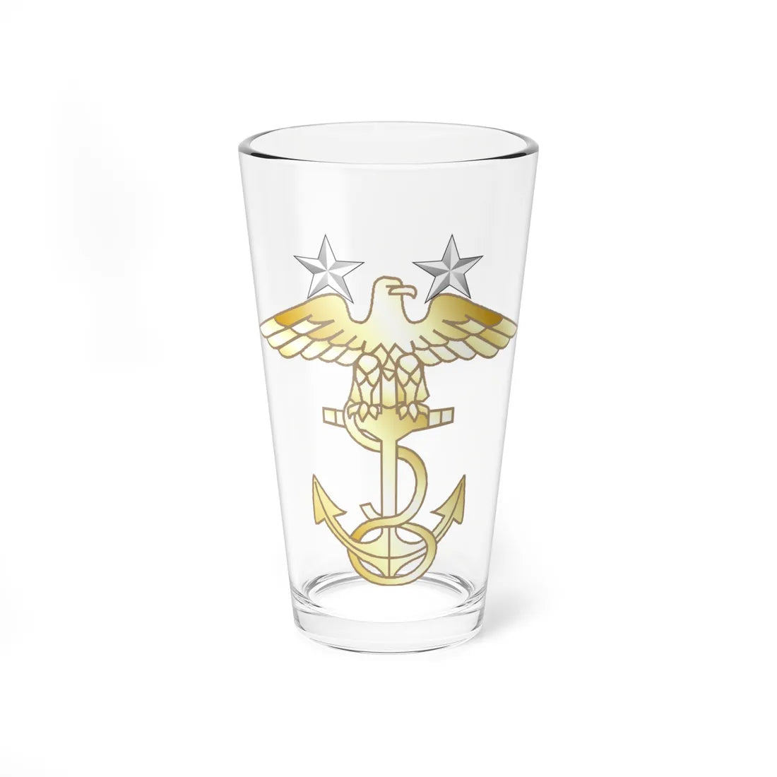 U.S.   NJROTC MCPO insignia (United States) (Military Rank) Pint Glass 16oz 16oz - Go Mug Yourself