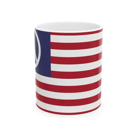 US Peace flag (United States) White Coffee Mug 11oz - Go Mug Yourself