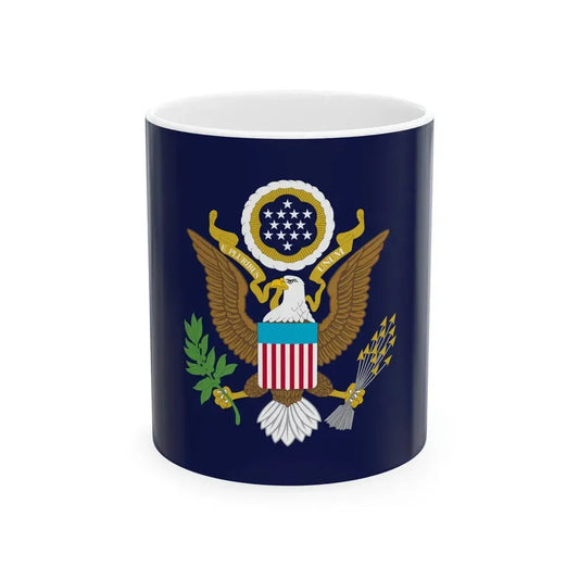 US Presidential Flag Navy 1899 (United States) White Coffee Mug 11oz - Go Mug Yourself