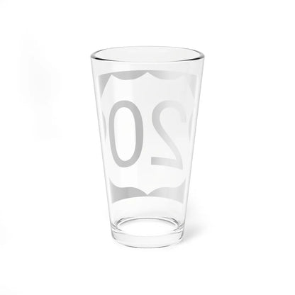 US Route 20 in Illinois Road Sign (Illinois) (Road Sign) Pint Glass 16oz - Go Mug Yourself