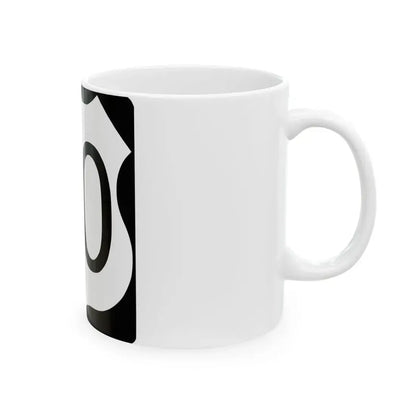 US Route 20 in Illinois Road Sign (Illinois) (Road Sign) White Coffee Mug - Go Mug Yourself