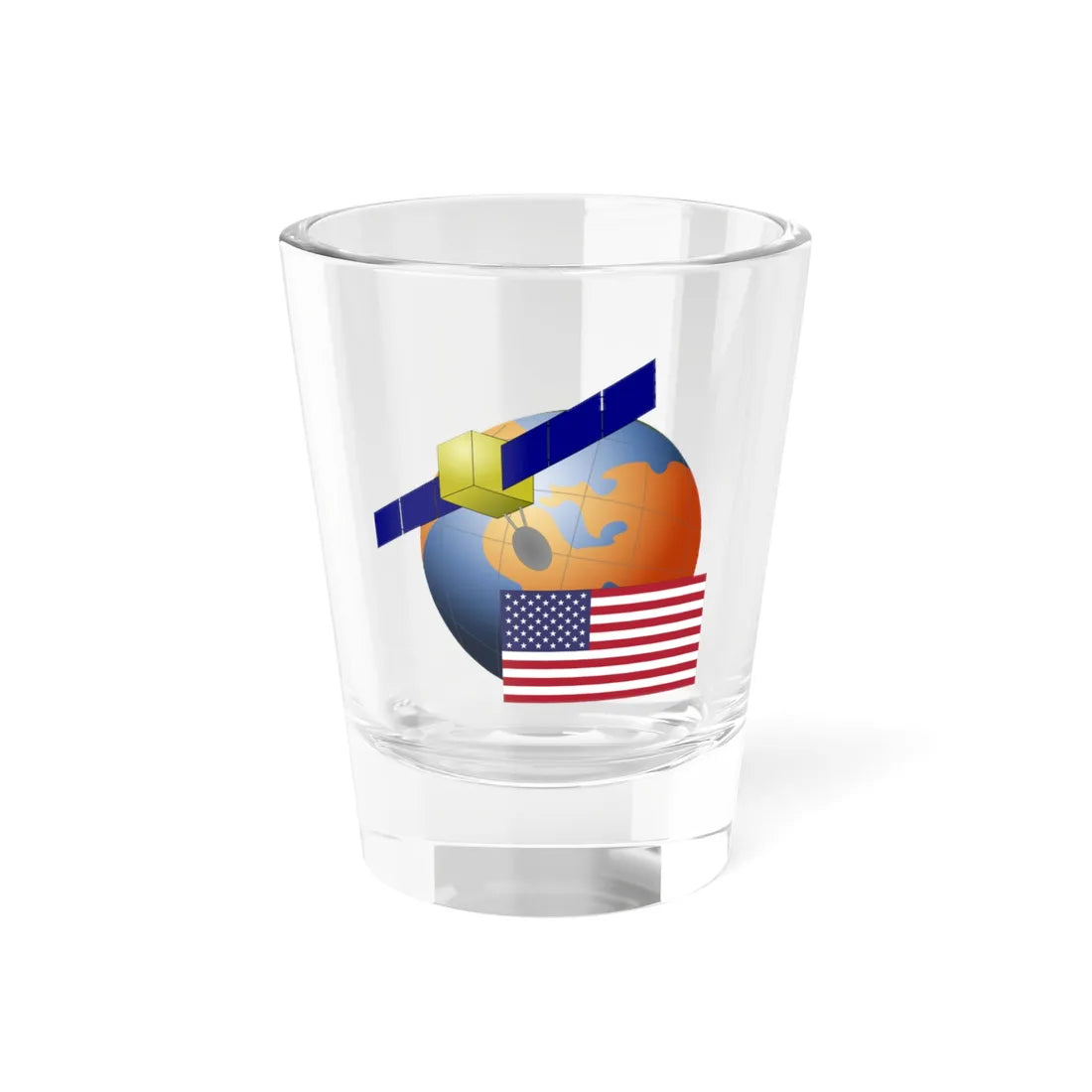 US-Satellite (United States) Shot Glass 1.5oz 1.5oz - Go Mug Yourself