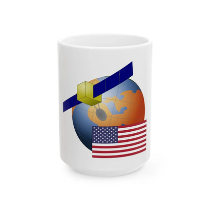 US-Satellite (United States) White Coffee Mug 15oz - Go Mug Yourself