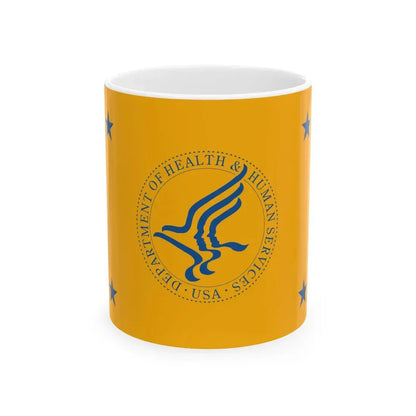 US Secretary of Health and Human Services flag (United States) White Coffee Mug 11oz - Go Mug Yourself