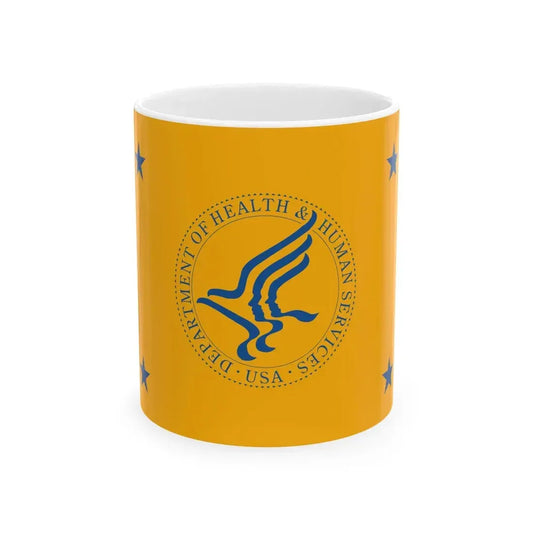 US Secretary of Health and Human Services flag (United States) White Coffee Mug 11oz - Go Mug Yourself