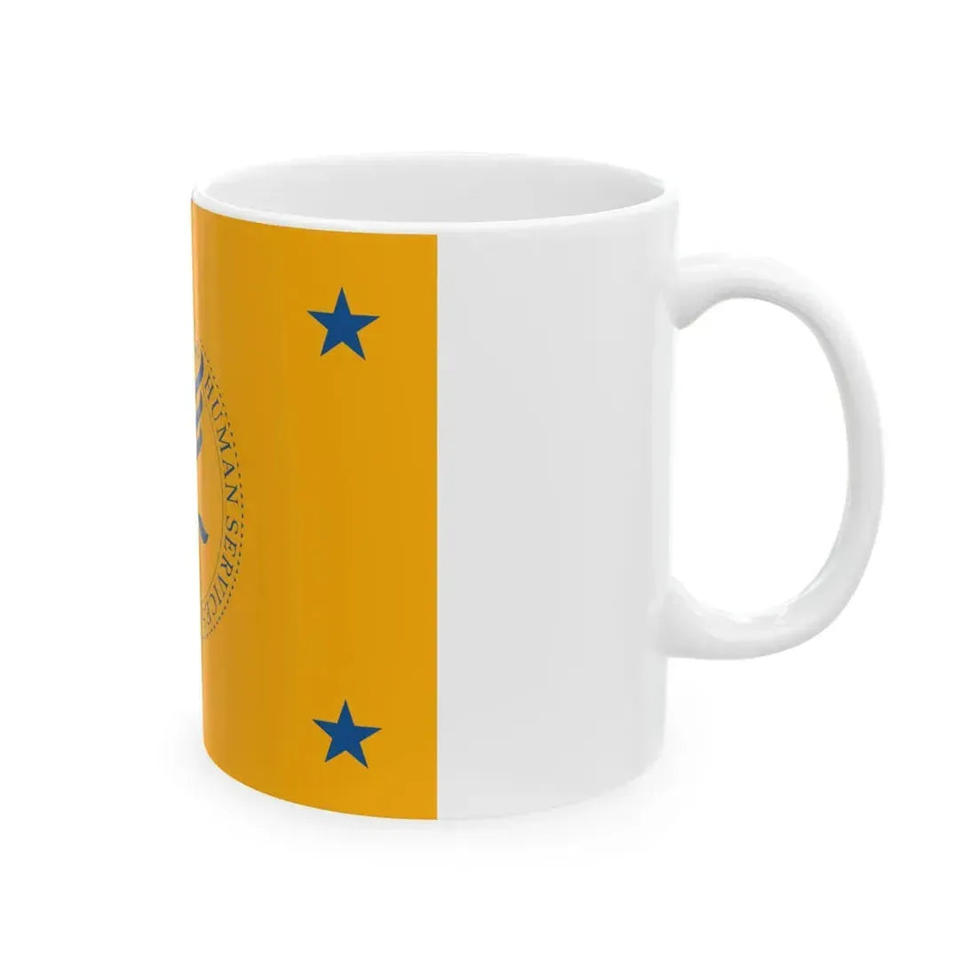 US Secretary of Health and Human Services flag (United States) White Coffee Mug - Go Mug Yourself