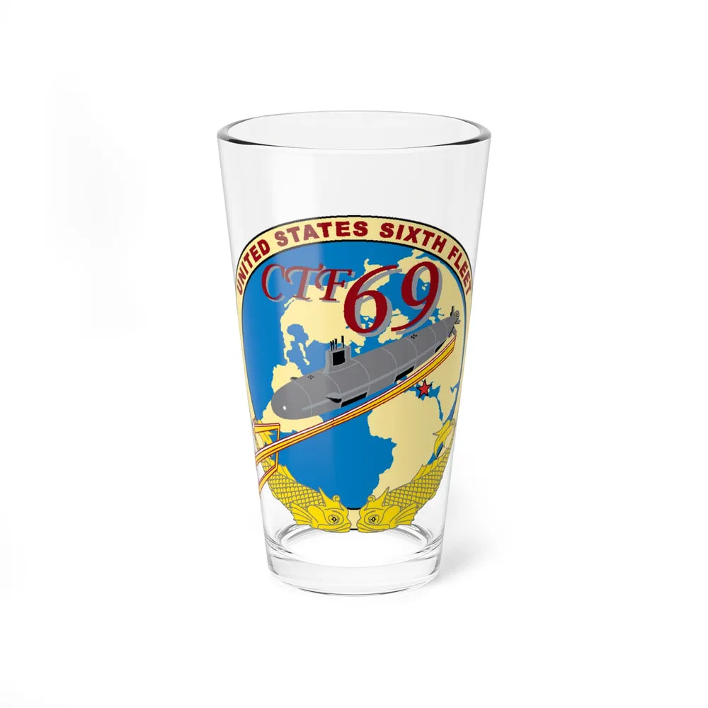 US Sixth Fleet CTF 69 (U.S. Navy) Pint Glass 16oz-16oz-Go Mug Yourself