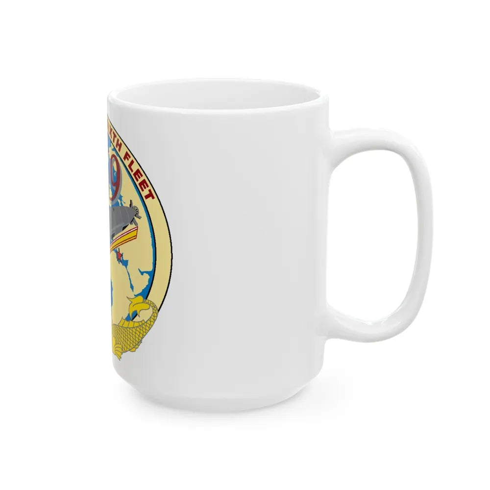 US Sixth Fleet CTF 69 (U.S. Navy) White Coffee Mug-Go Mug Yourself