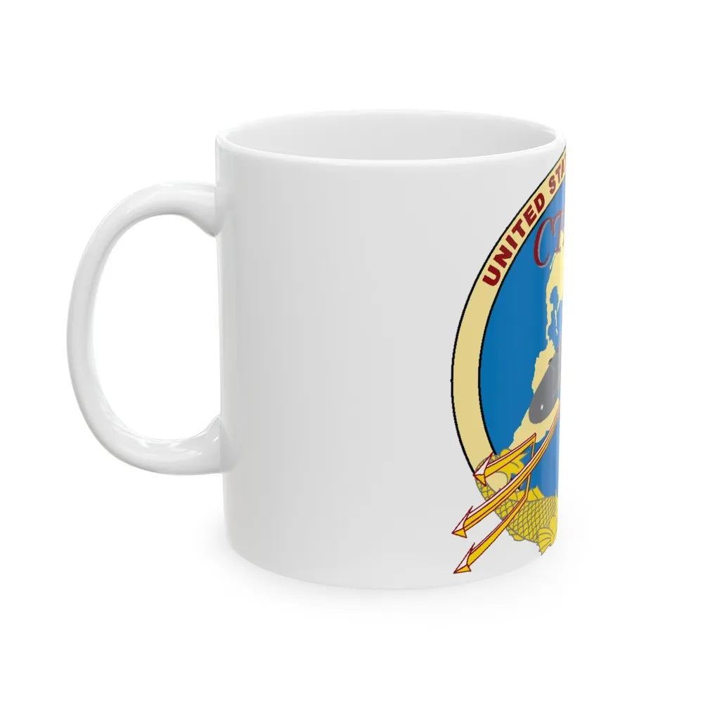 US Sixth Fleet CTF 69 (U.S. Navy) White Coffee Mug-Go Mug Yourself