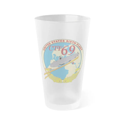 US Sixth Fleet CTF 69 (U.S. Navy) Frosted Pint Glass 16oz Default Title - Go Mug Yourself