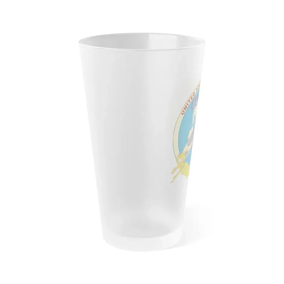 US Sixth Fleet CTF 69 (U.S. Navy) Frosted Pint Glass 16oz - Go Mug Yourself