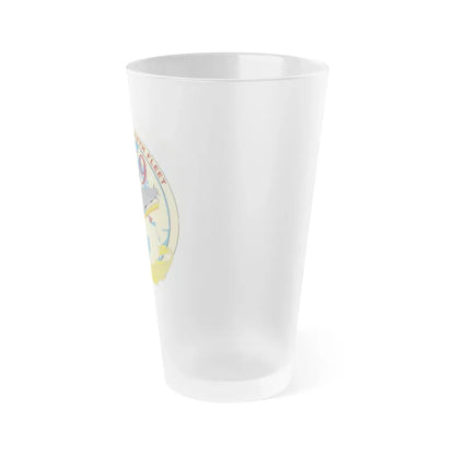 US Sixth Fleet CTF 69 (U.S. Navy) Frosted Pint Glass 16oz - Go Mug Yourself