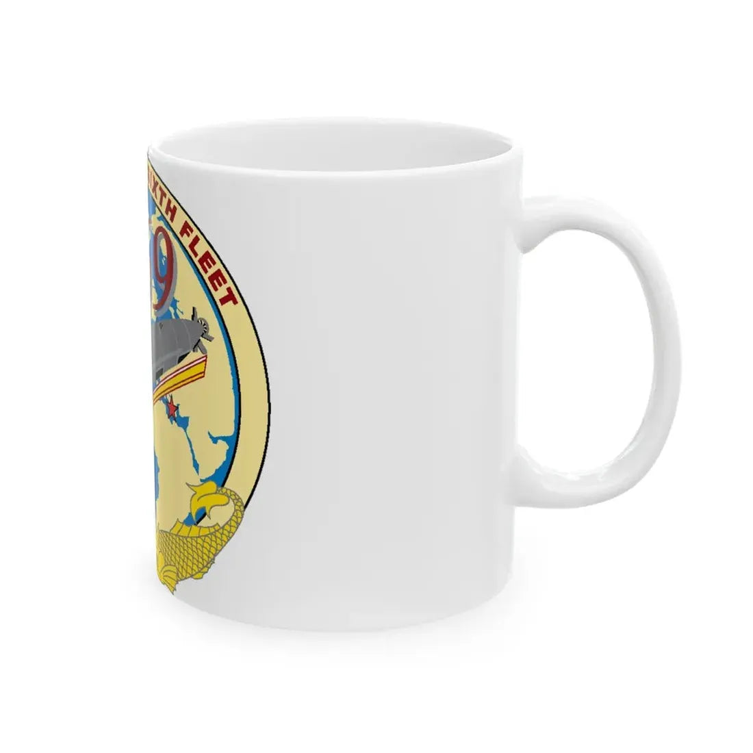 US Sixth Fleet CTF 69 (U.S. Navy) White Coffee Mug - Go Mug Yourself