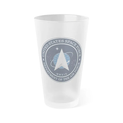 US Space Force Seal (U.S. Space Force) Frosted Pint Glass 16oz Default Title - Go Mug Yourself