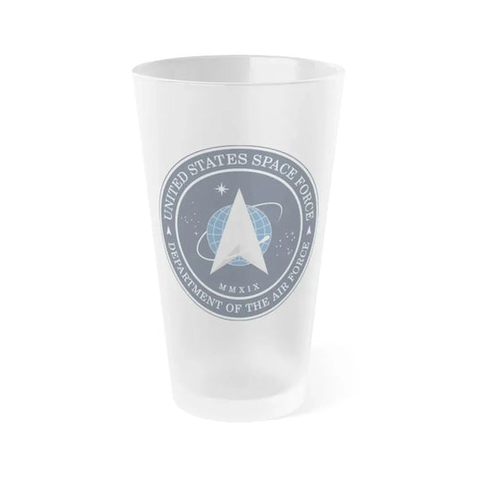 US Space Force Seal (U.S. Space Force) Frosted Pint Glass 16oz Default Title - Go Mug Yourself