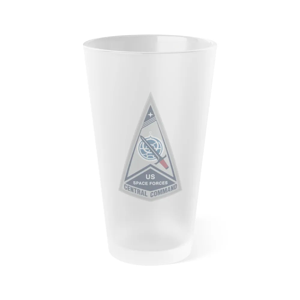 US Space Forces Central Command (U.S. Space Force) Frosted Pint Glass 16oz-Go Mug Yourself