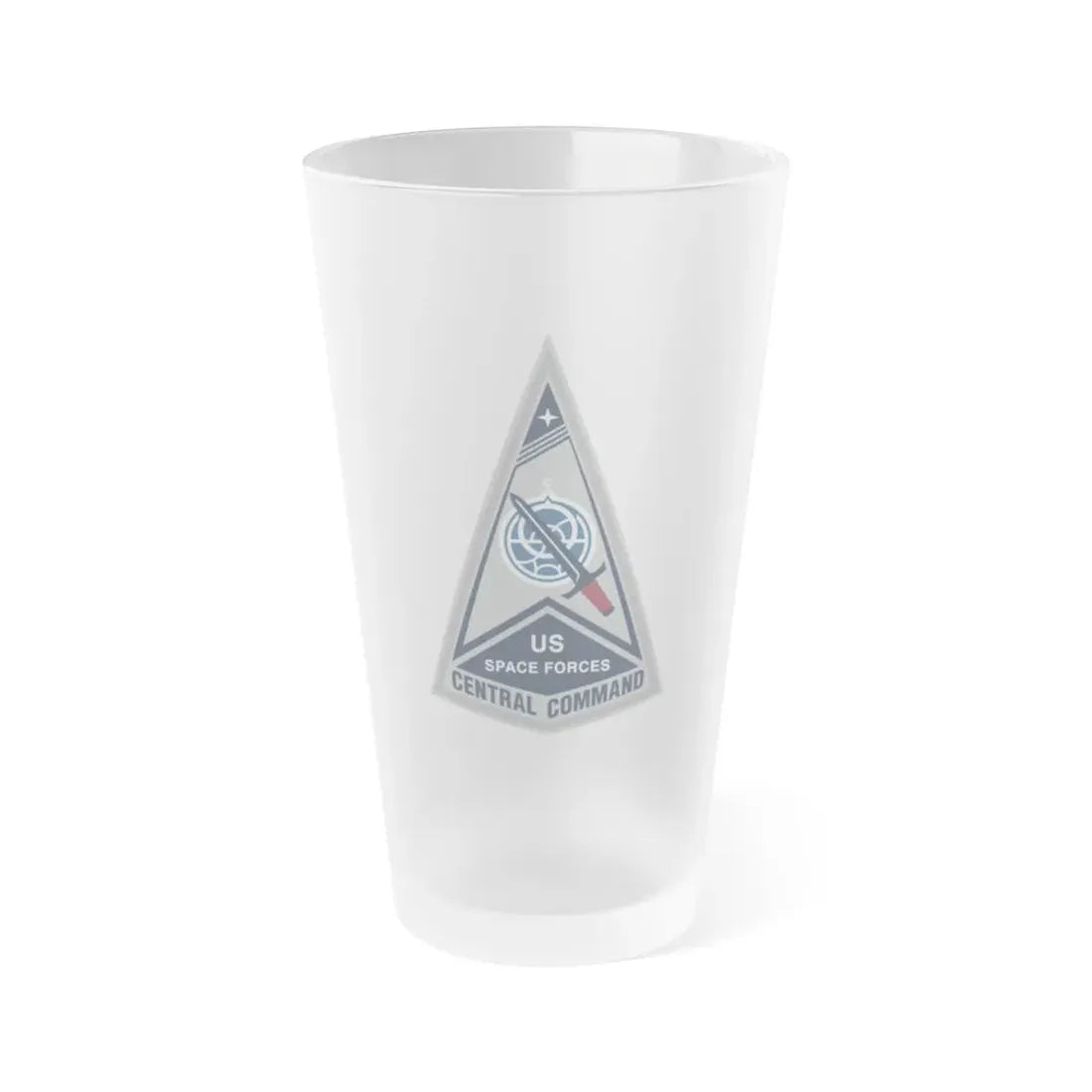 US Space Forces Central Command (U.S. Space Force) Frosted Pint Glass 16oz Default Title - Go Mug Yourself