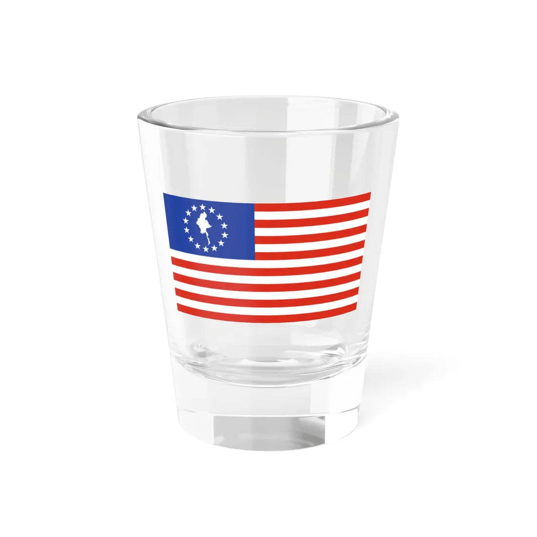 US style Burma flag (Myanmar) Shot Glass 1.5oz - Go Mug Yourself