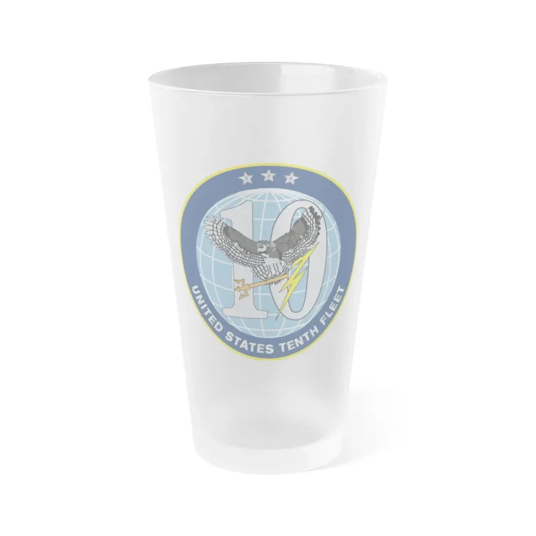 US Tenth Fleet (U.S. Navy) Frosted Pint Glass 16oz Default Title - Go Mug Yourself