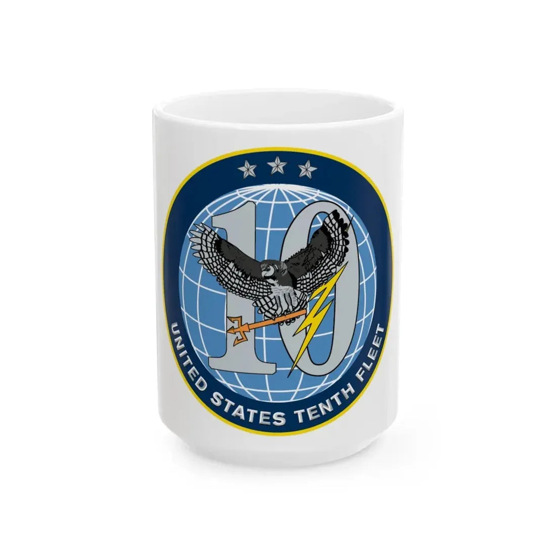 US Tenth Fleet (U.S. Navy) White Coffee Mug 15oz - Go Mug Yourself