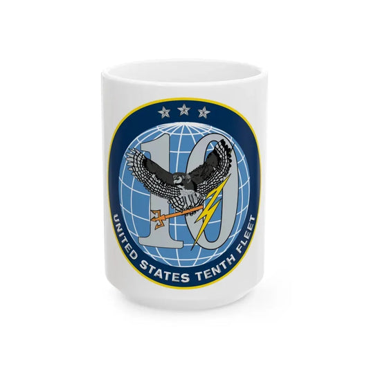 US Tenth Fleet (U.S. Navy) White Coffee Mug 15oz - Go Mug Yourself
