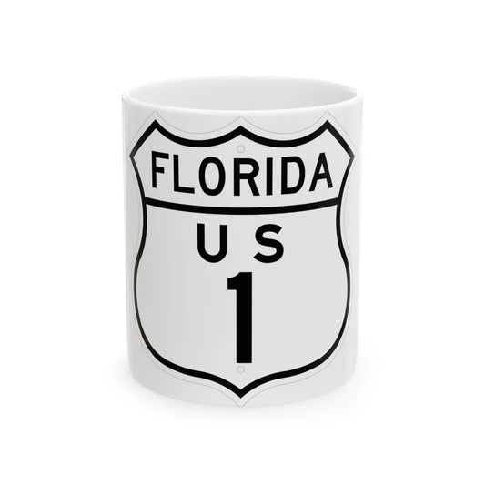 US XX 1948 (Florida) (Road Sign) White Coffee Mug 11oz - Go Mug Yourself