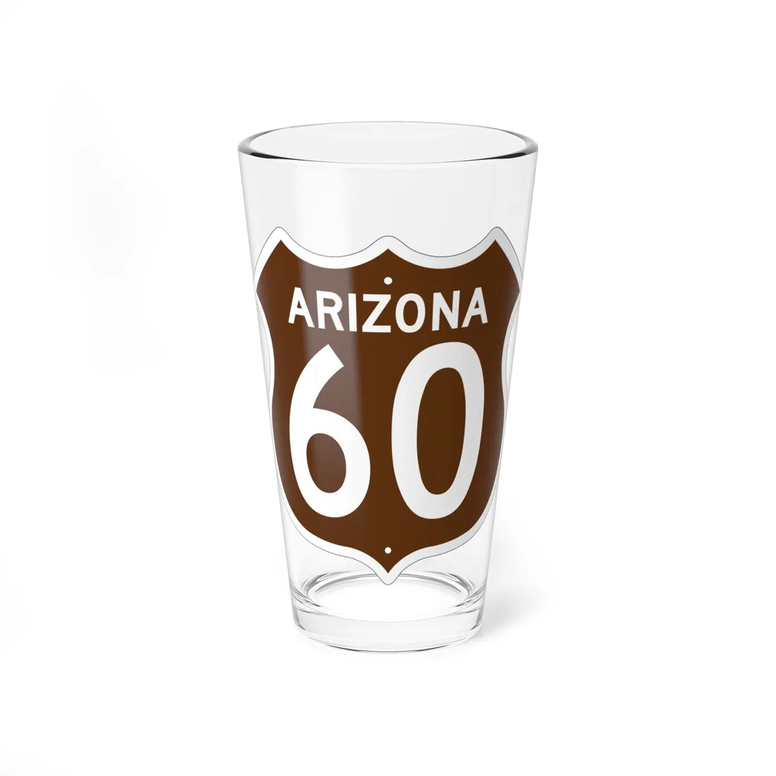 US XX Arizona 1956 East (Arizona) (Road Sign) Pint Glass 16oz 16oz - Go Mug Yourself