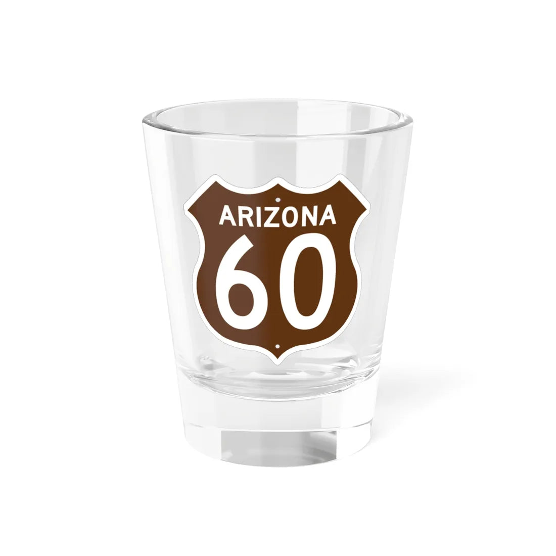 US XX Arizona 1956 East (Arizona) (Road Sign) Shot Glass 1.5oz 1.5oz - Go Mug Yourself