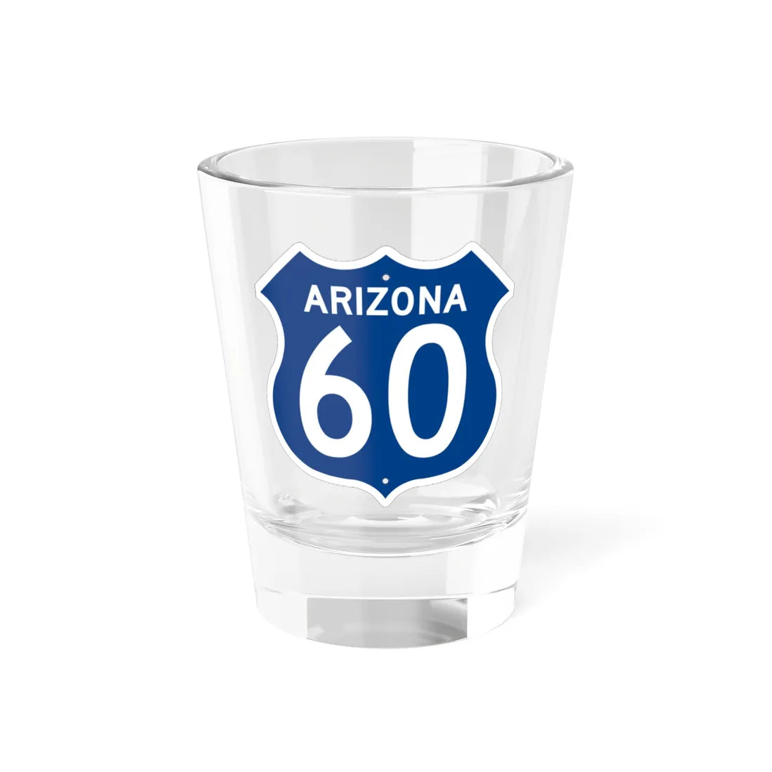 US XX Arizona 1956 West (Arizona) (Road Sign) Shot Glass 1.5oz 1.5oz - Go Mug Yourself