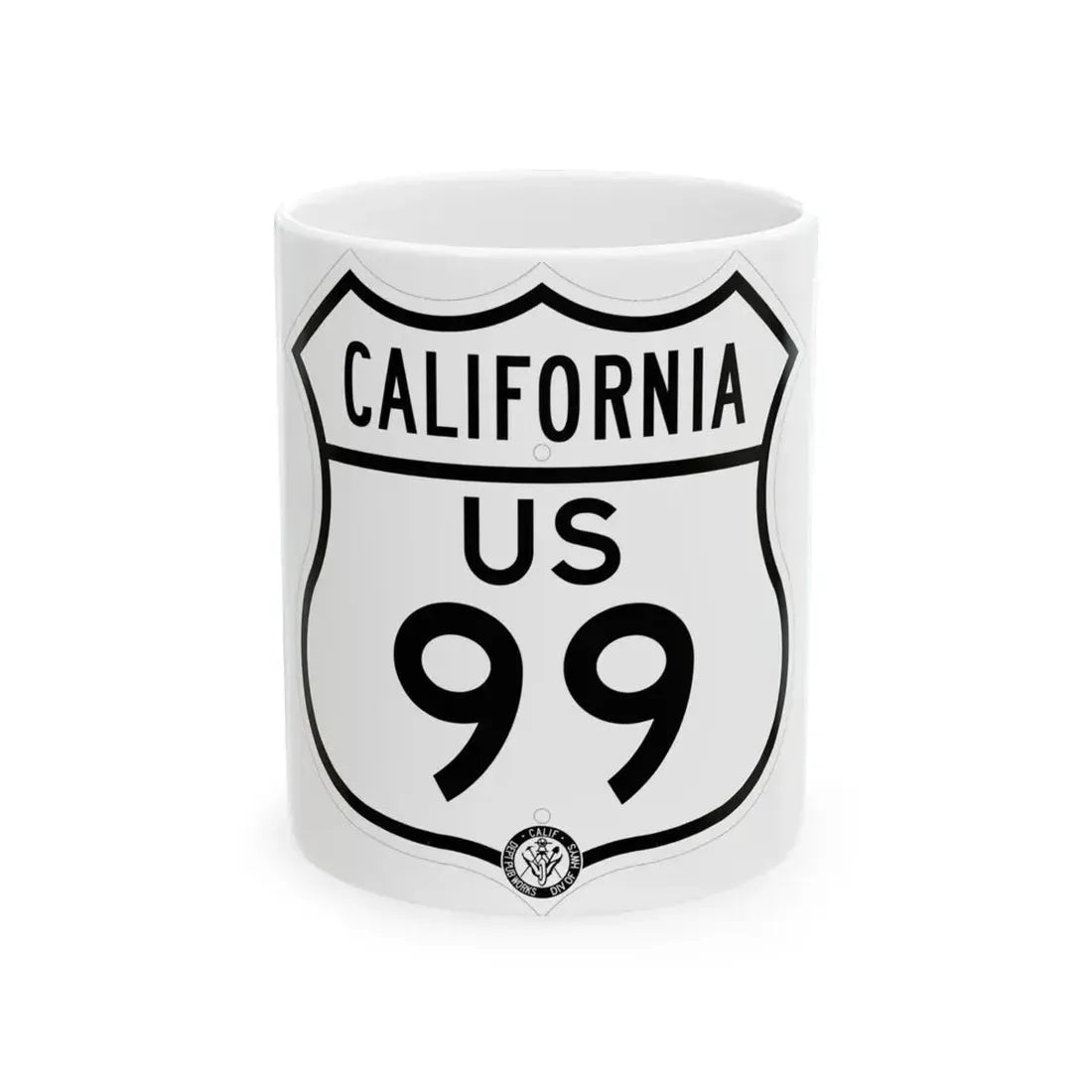 US XX California 1948 (California) (Road Sign) White Coffee Mug 11oz - Go Mug Yourself