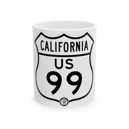 US XX California 1948 (California) (Road Sign) White Coffee Mug 11oz - Go Mug Yourself