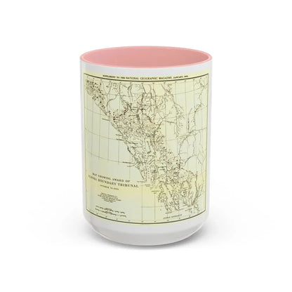 USA - Alaska (1903) (Map) Accent Coffee Mug 15oz Pink - Go Mug Yourself