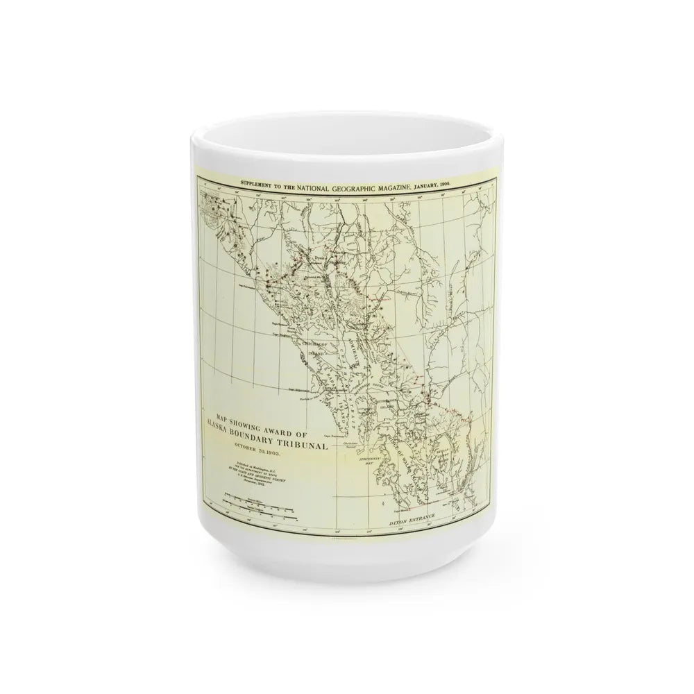 USA - Alaska (1903) (Map) White Coffee Mug-15oz-Go Mug Yourself