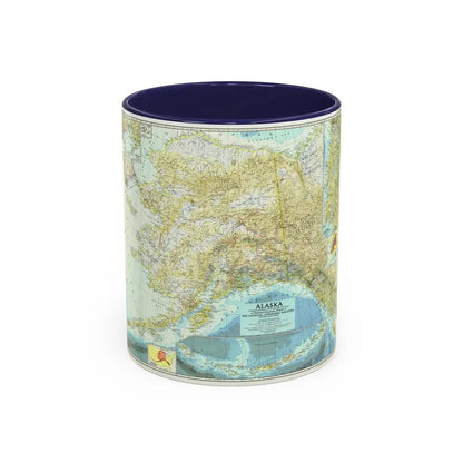 USA - Alaska (1956) (Map) Accent Coffee Mug 11oz Navy - Go Mug Yourself