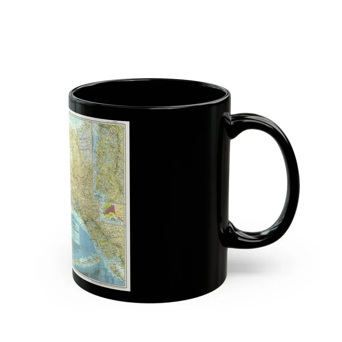 USA - Alaska (1956) (Map) Black Coffee Mug - Go Mug Yourself