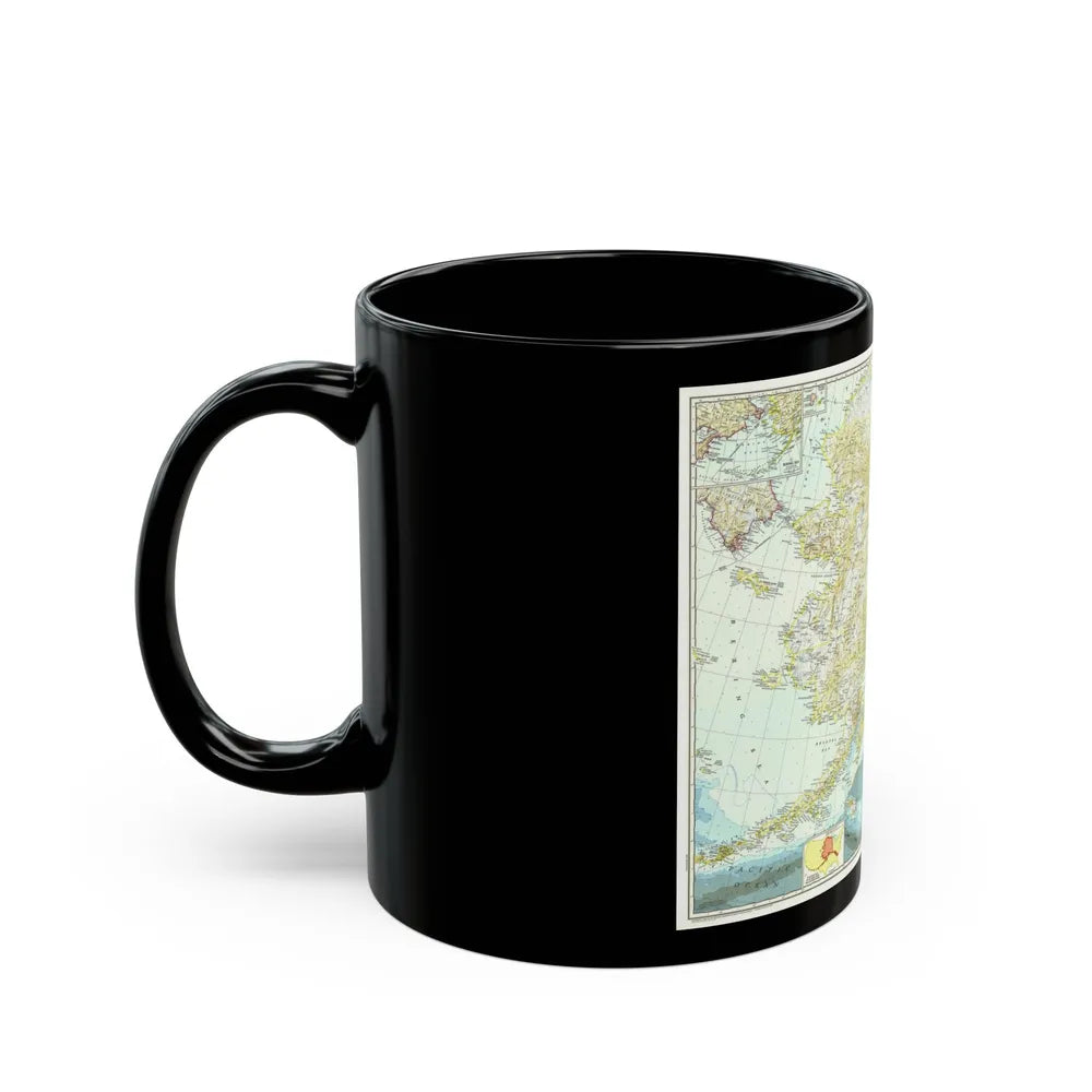 USA - Alaska (1956) (Map) Black Coffee Mug-Go Mug Yourself