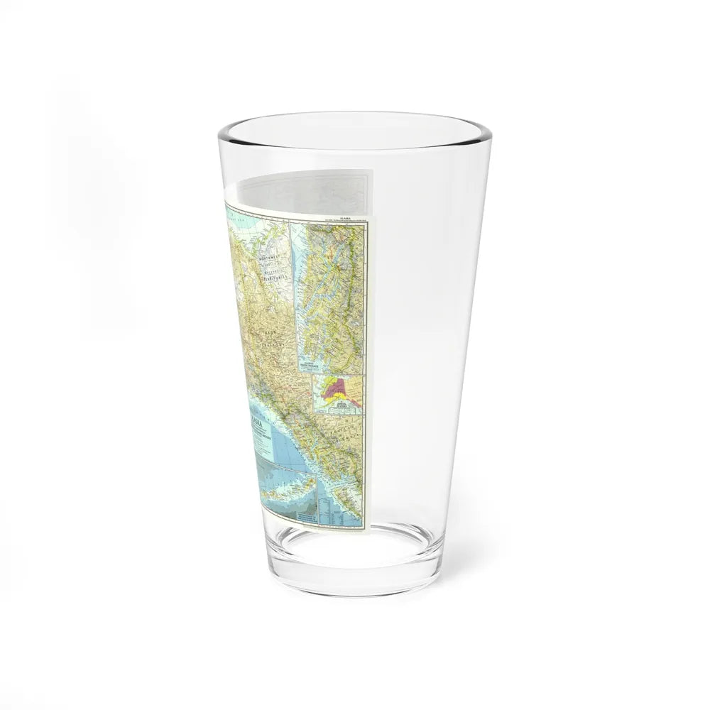 USA - Alaska (1956) (Map) Pint Glass 16oz-Go Mug Yourself