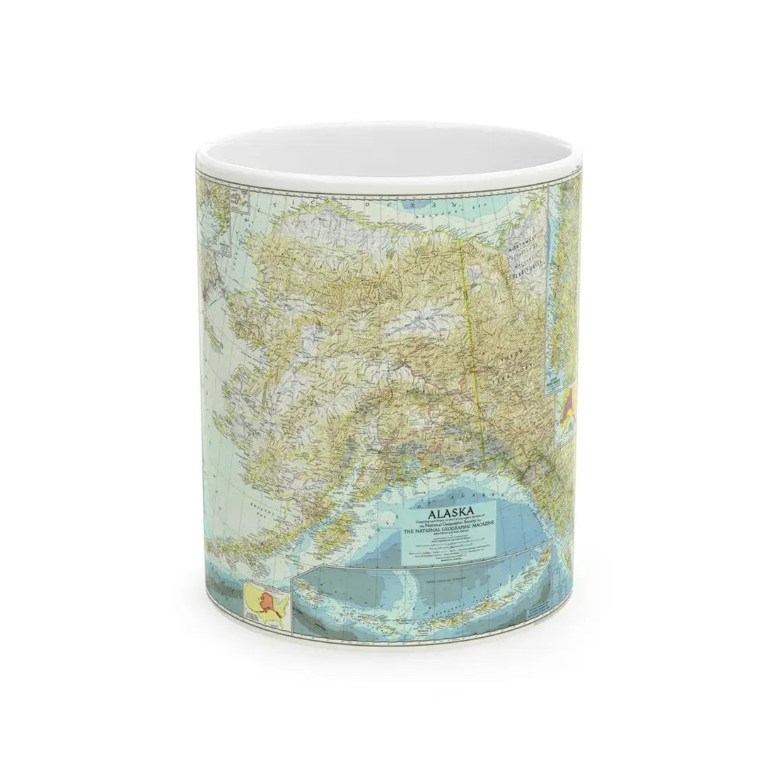 USA - Alaska (1956) (Map) White Coffee Mug 11oz - Go Mug Yourself