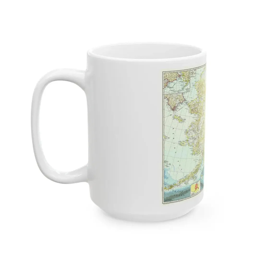 USA - Alaska (1956) (Map) White Coffee Mug - Go Mug Yourself