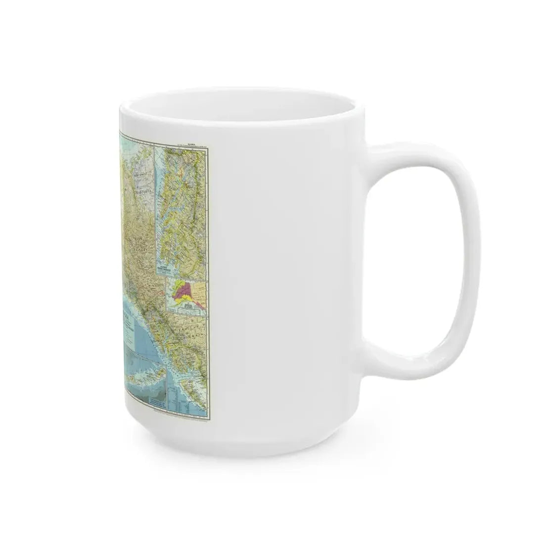 USA - Alaska (1956) (Map) White Coffee Mug - Go Mug Yourself