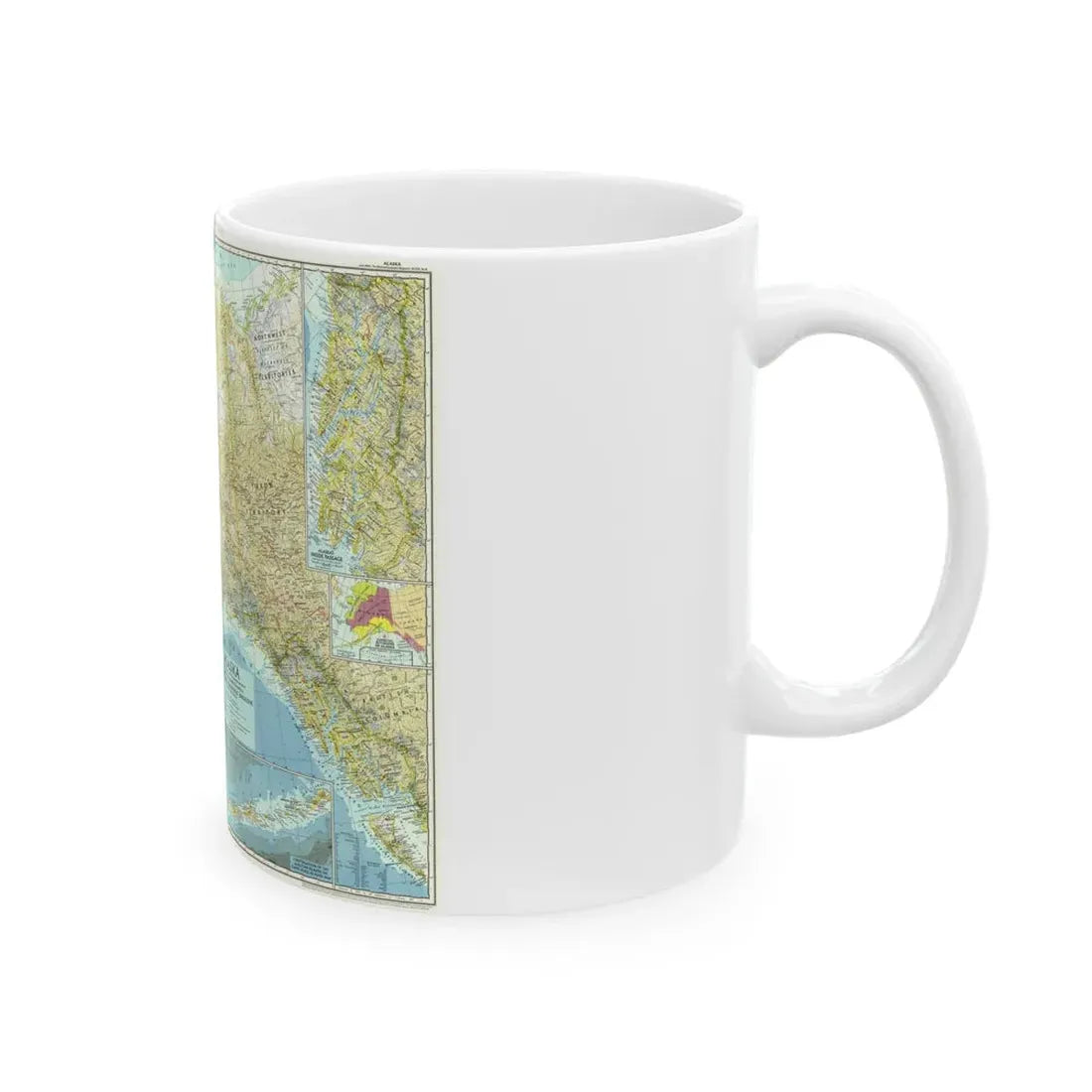 USA - Alaska (1956) (Map) White Coffee Mug - Go Mug Yourself