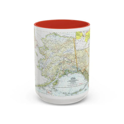 USA - Alaska (1959) (Map) Accent Coffee Mug 15oz Red - Go Mug Yourself