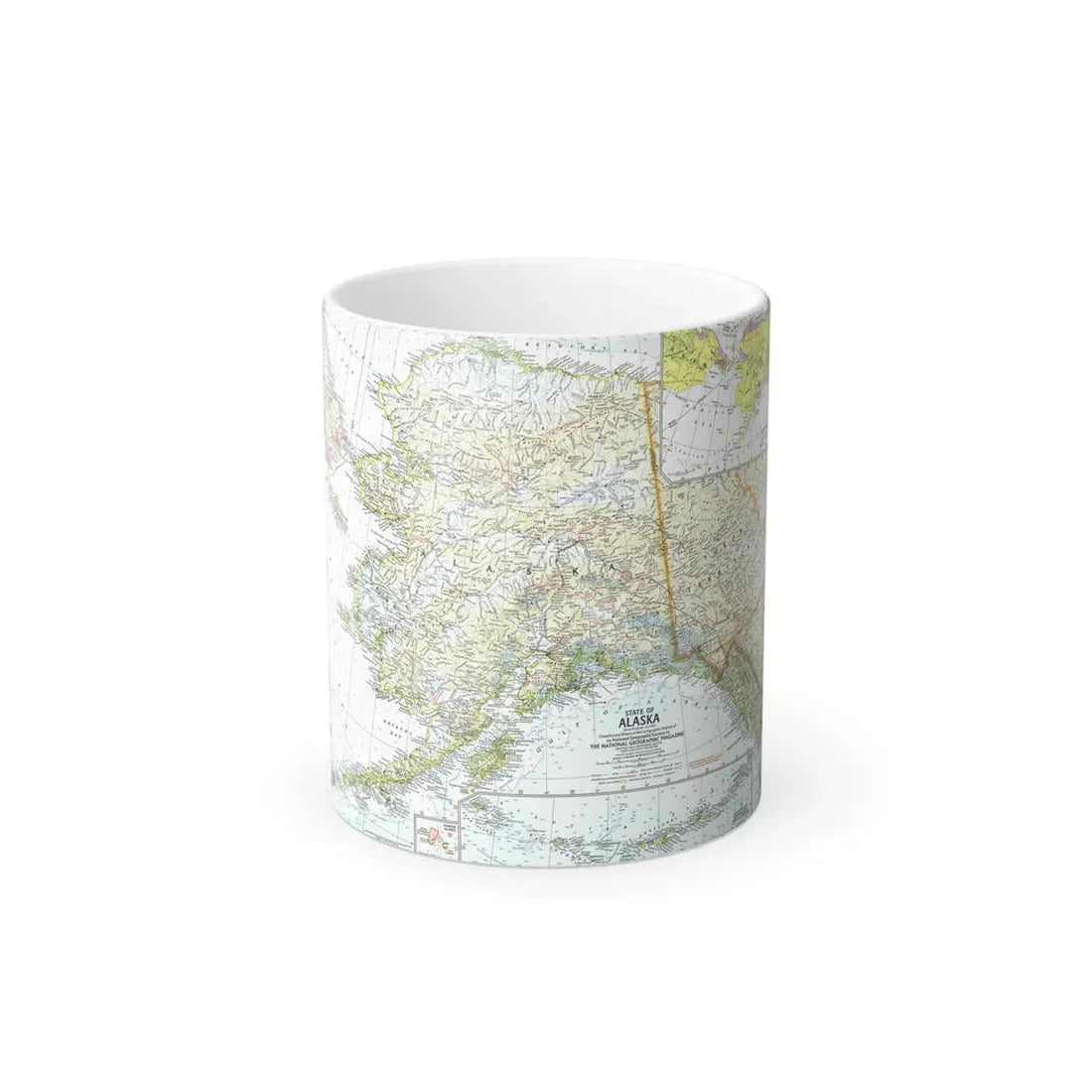 USA - Alaska (1959) (Map) Color Changing Mug 11oz Default Title 11oz - Go Mug Yourself