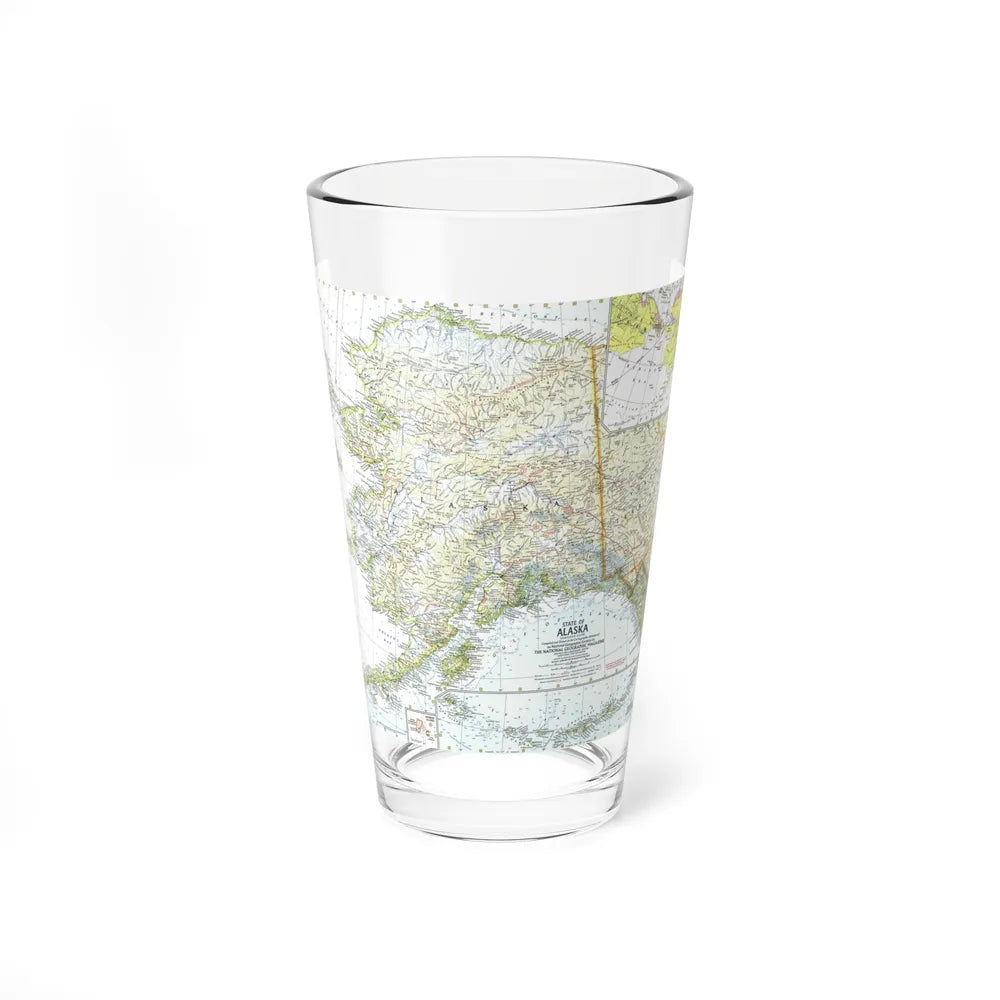 USA - Alaska (1959) (Map) Pint Glass 16oz-16oz-Go Mug Yourself