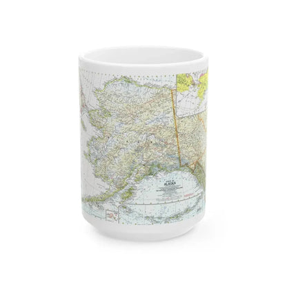 USA - Alaska (1959) (Map) White Coffee Mug 15oz - Go Mug Yourself