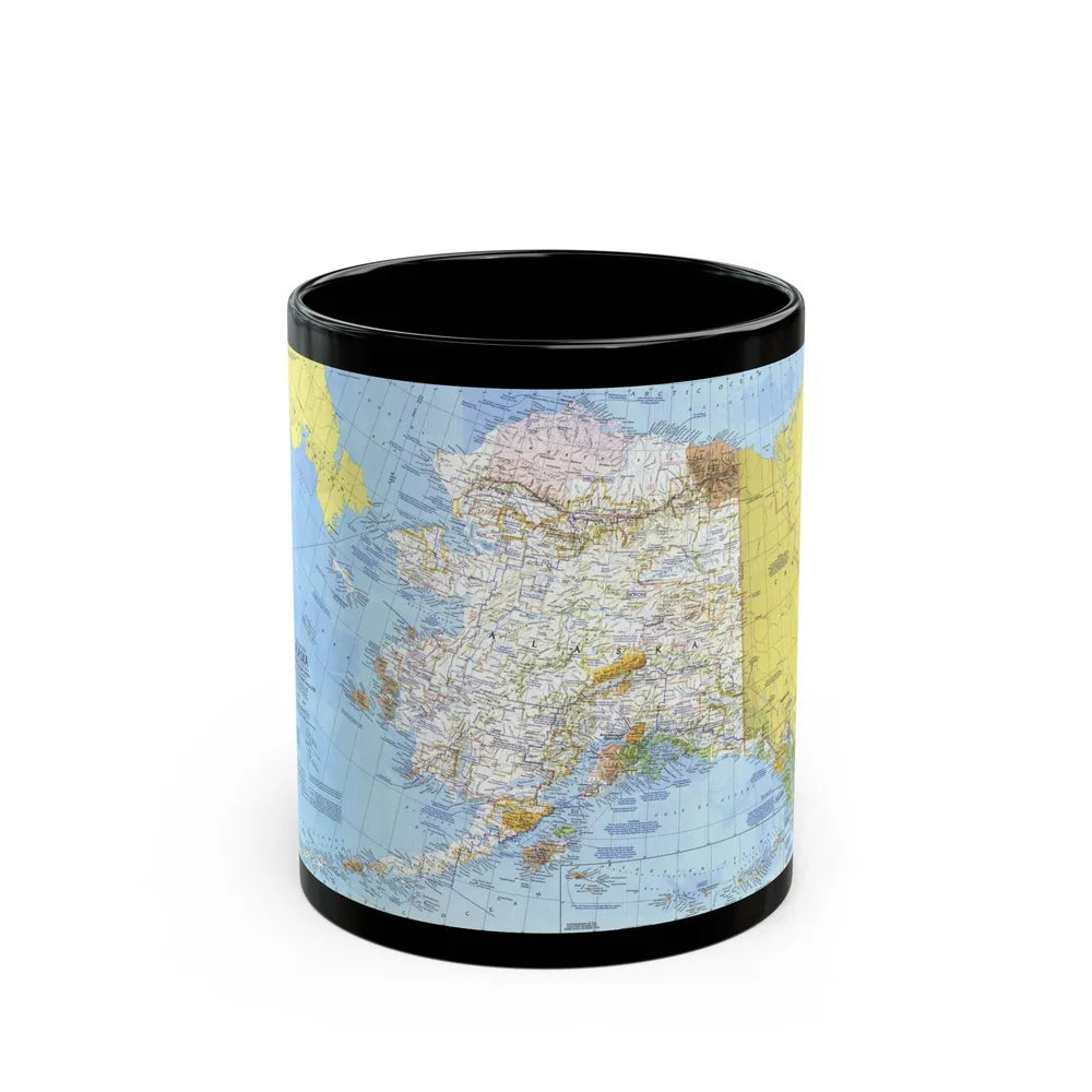 USA - Alaska (1975) (Map) Black Coffee Mug-11oz-Go Mug Yourself