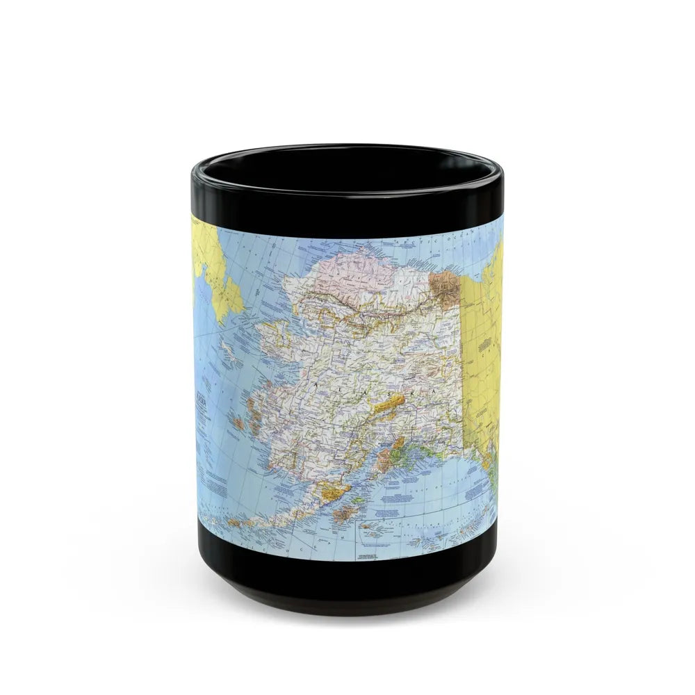 USA - Alaska (1975) (Map) Black Coffee Mug-15oz-Go Mug Yourself