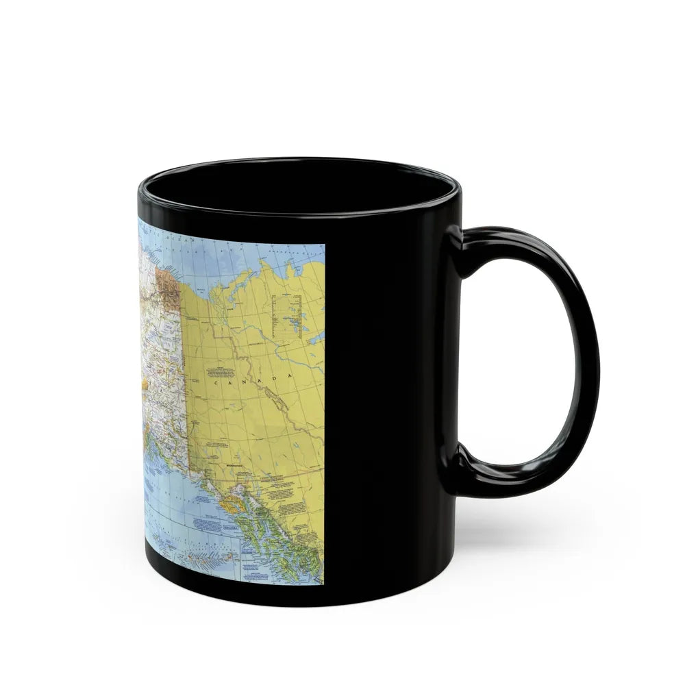 USA - Alaska (1975) (Map) Black Coffee Mug-Go Mug Yourself