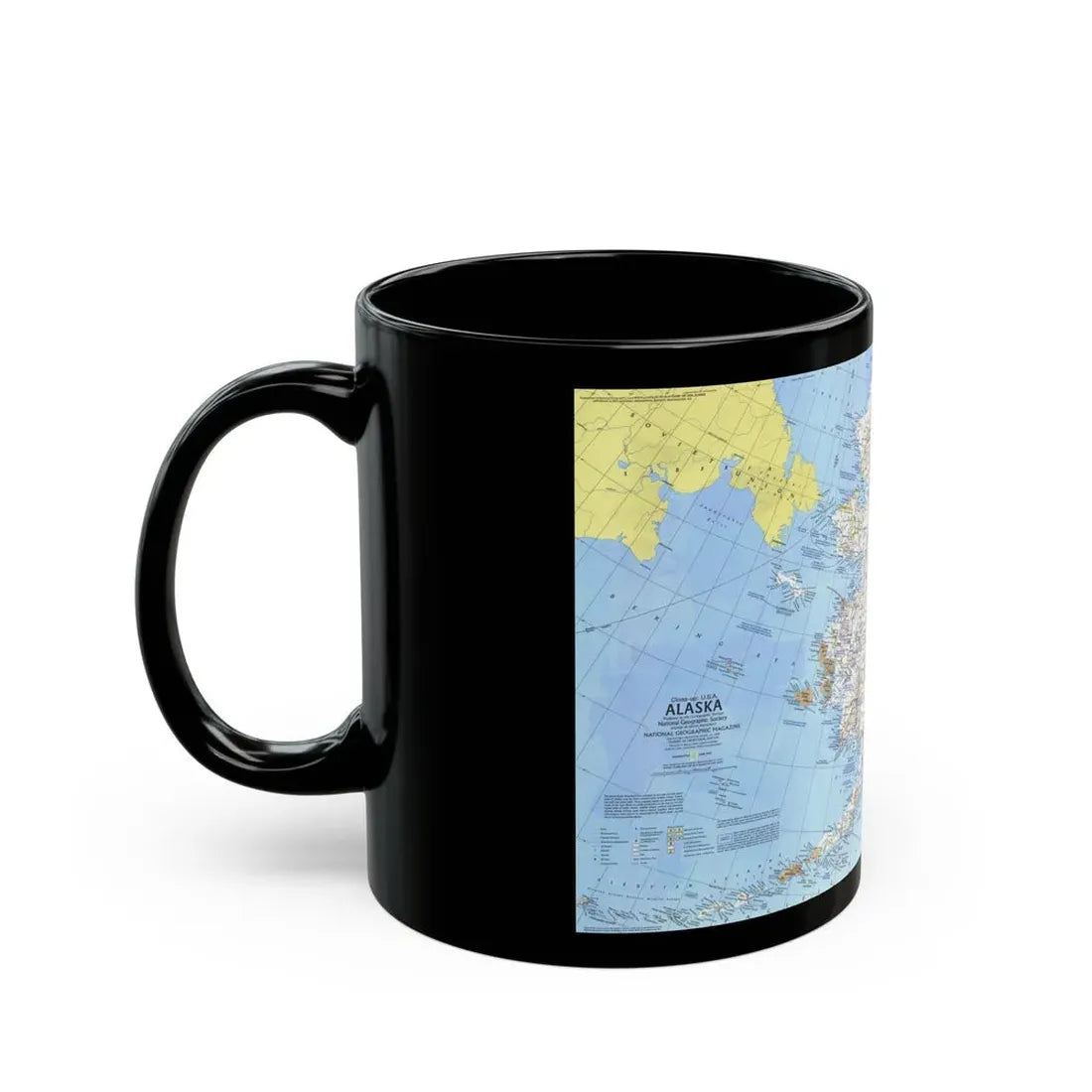 USA - Alaska (1975) (Map) Black Coffee Mug - Go Mug Yourself