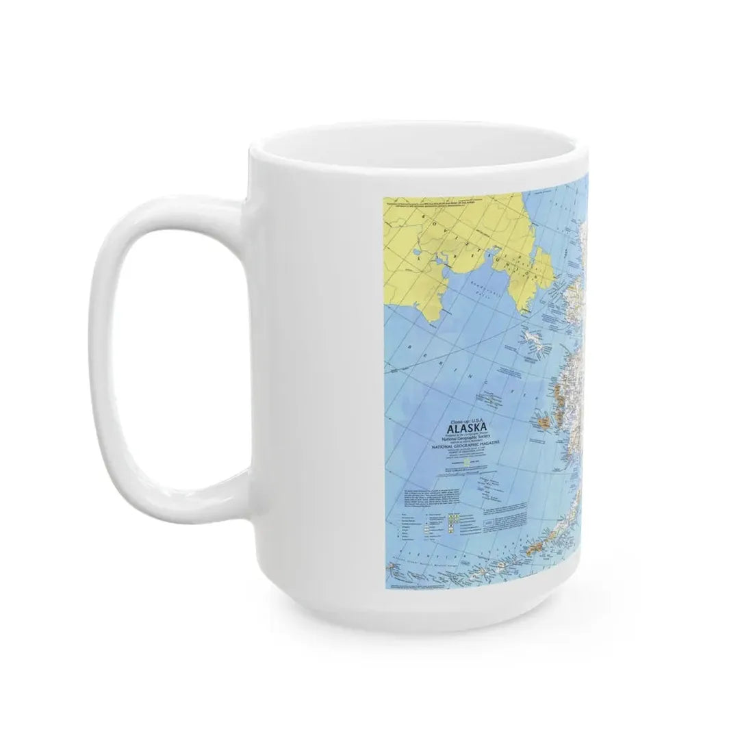 USA - Alaska (1975) (Map) White Coffee Mug - Go Mug Yourself